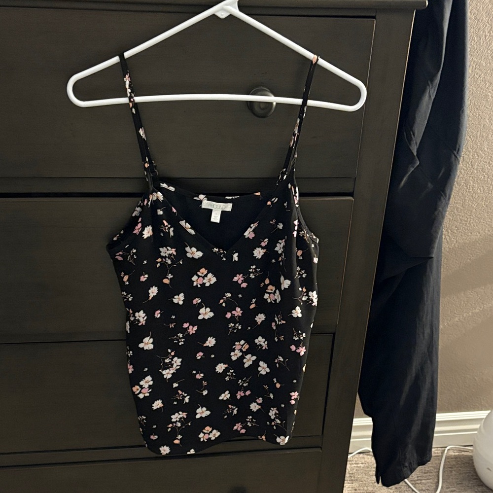 Abound Black Floral Camisole
